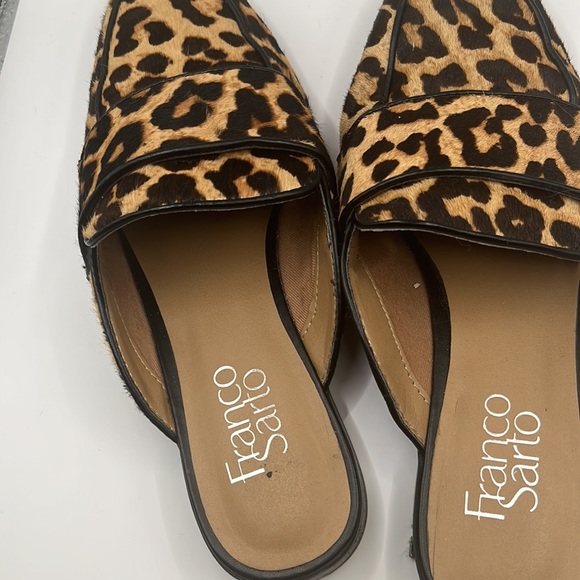 Franco sarto leopard print pointed toe mule shoes size 6.5 calf skin Preloved - Picture 3 of 3